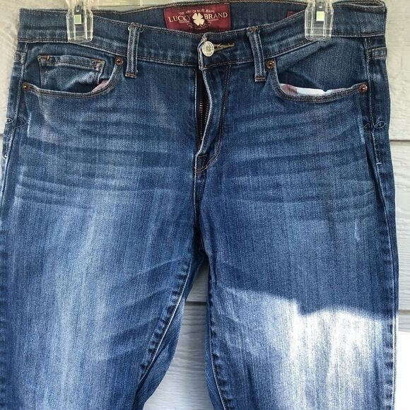 Lucky brand womans jeans Sophia Straight medium wash mid rise 10/30 Y2K regular - Picture 3 of 14